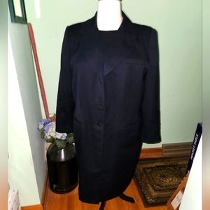 Vintage Plus Size Harve Benard Navy Wool Dress Suit 24W